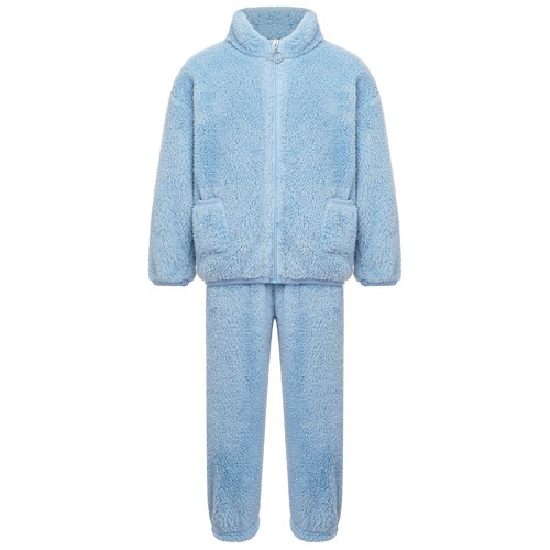 Unisex Kids Outfits Winter Set Long Sleeve Sleepwear Zipper Stand Collar Casual - Picture 32 of 53