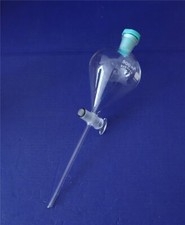 Birnenf&ouml;rmiger Scheidetrichter - 500ml - Transparent mit Glaskolben