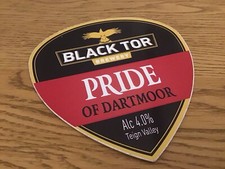 Black Tor Brewery Pride Of Dartmoor Beer Pump Clip Teign Valley Devon