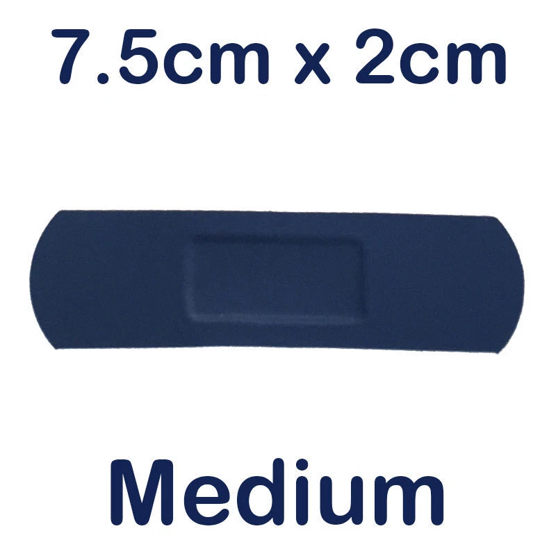 STEROPLAST STEROCHEF CATERING KITCHEN BLUE WASHPROOF FIRST AID PLASTERS MEDIUM 6CM X 2CM