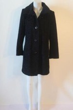 *womens Portrait Black Mid-length Faux Fur Coat Jacket Lp