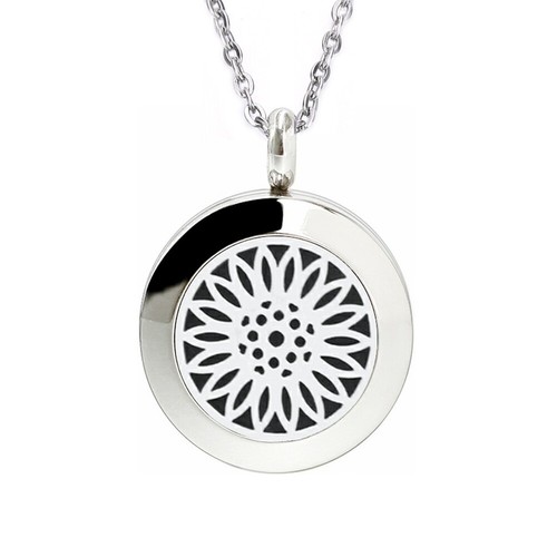 Collar Colgante Aroma Acero Inoxidable 20mm Perfume Aceite Esencial Difusor - Imagen 33 de 93