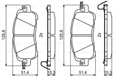 BOSCH Bremsbelag 0 986 494 832