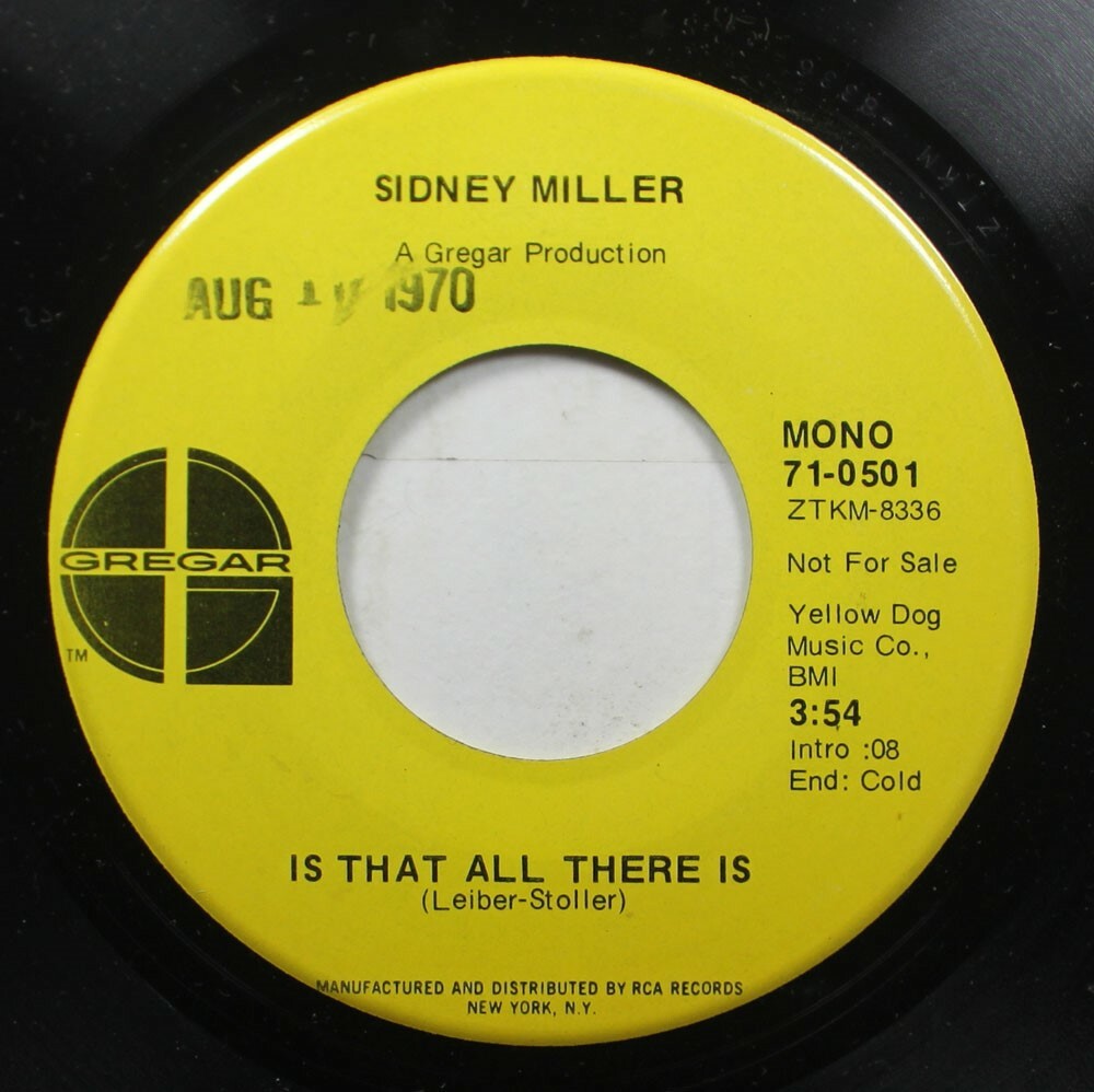 Rock Promo 45 Aquarius - Sidney Miller / On Gregar | eBay Australia