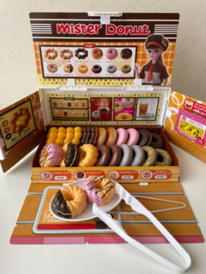 TAKARA TOMY Rika-chan Mr. Donut Plaything Set 23 pieces of