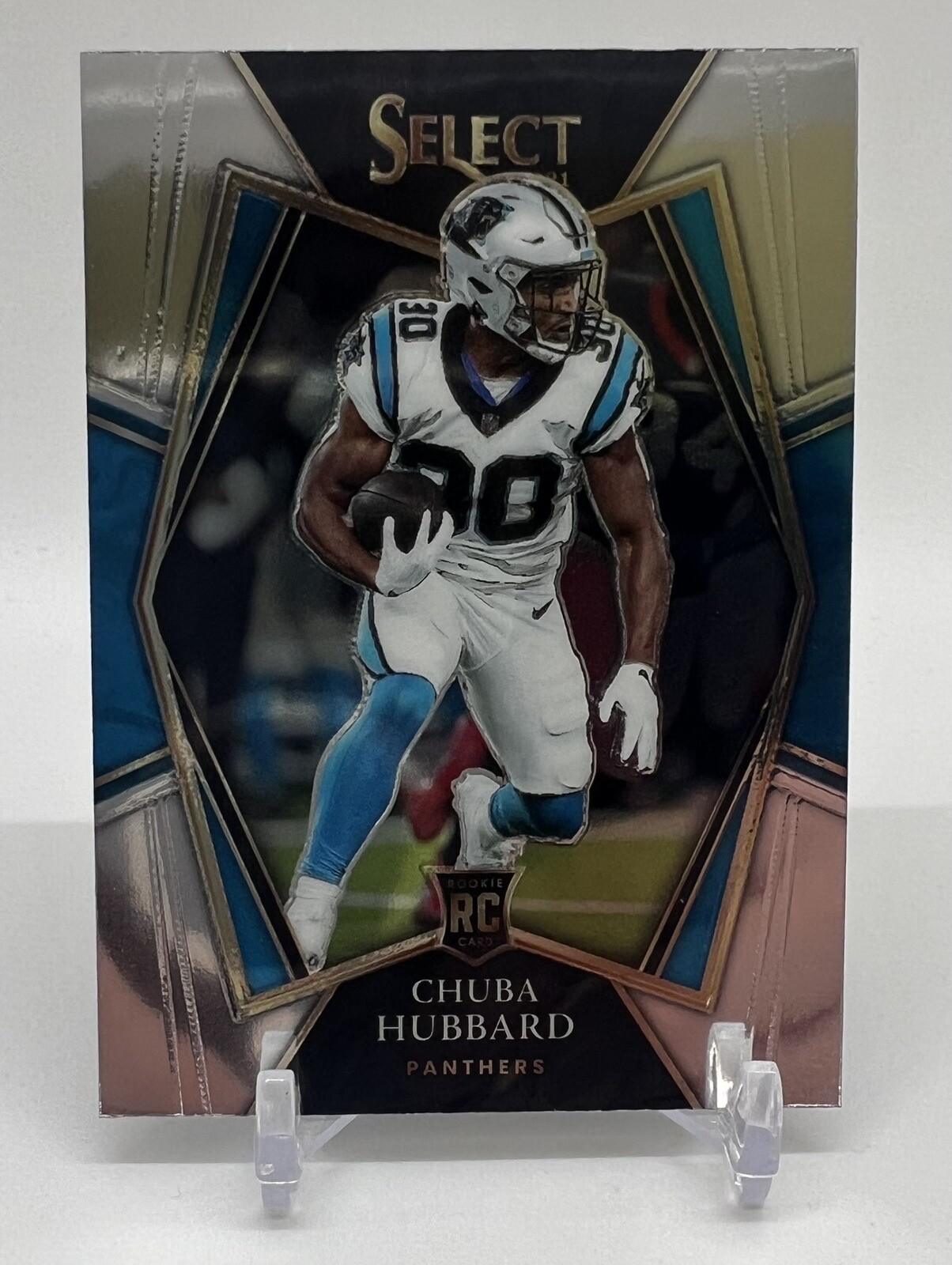 2021 Select Chuba Hubbard Premier Level Rookie RC #176 Panthers