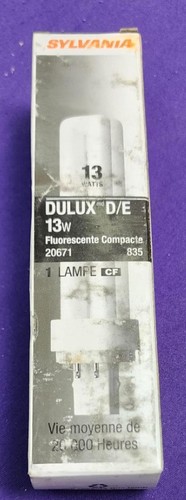 Sylvania 20671 13W CF13DD/E/835 4 Pin G24q-1 Base 3500 Kelvin CFL - Lot of 25 - Picture 6 of 6