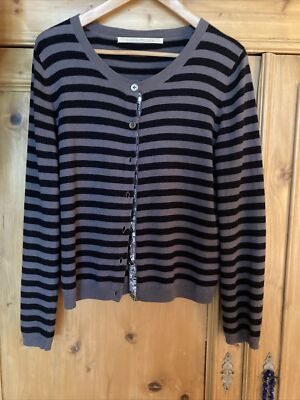 custommade DA-Strickjacke Schwarz-Grau. Mit Pailletten Gr. L 40/42 w.Neu