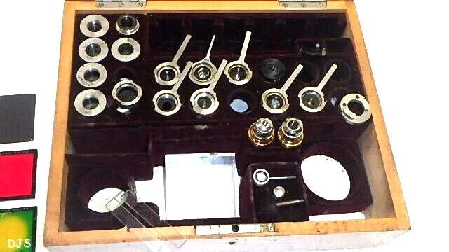 VINTAGE LEITZ WETZLAR BAUSCH LOMB OPTICAL MICROSCOPE OBJECTIVE KIT  - Image 2 of 4