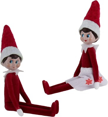 The Elf on the Shelf 男の子女の子セット　クリスマス　希少 Light Skin Tone Elf on The Shelf - 4-Inch Christmas Set of Boy