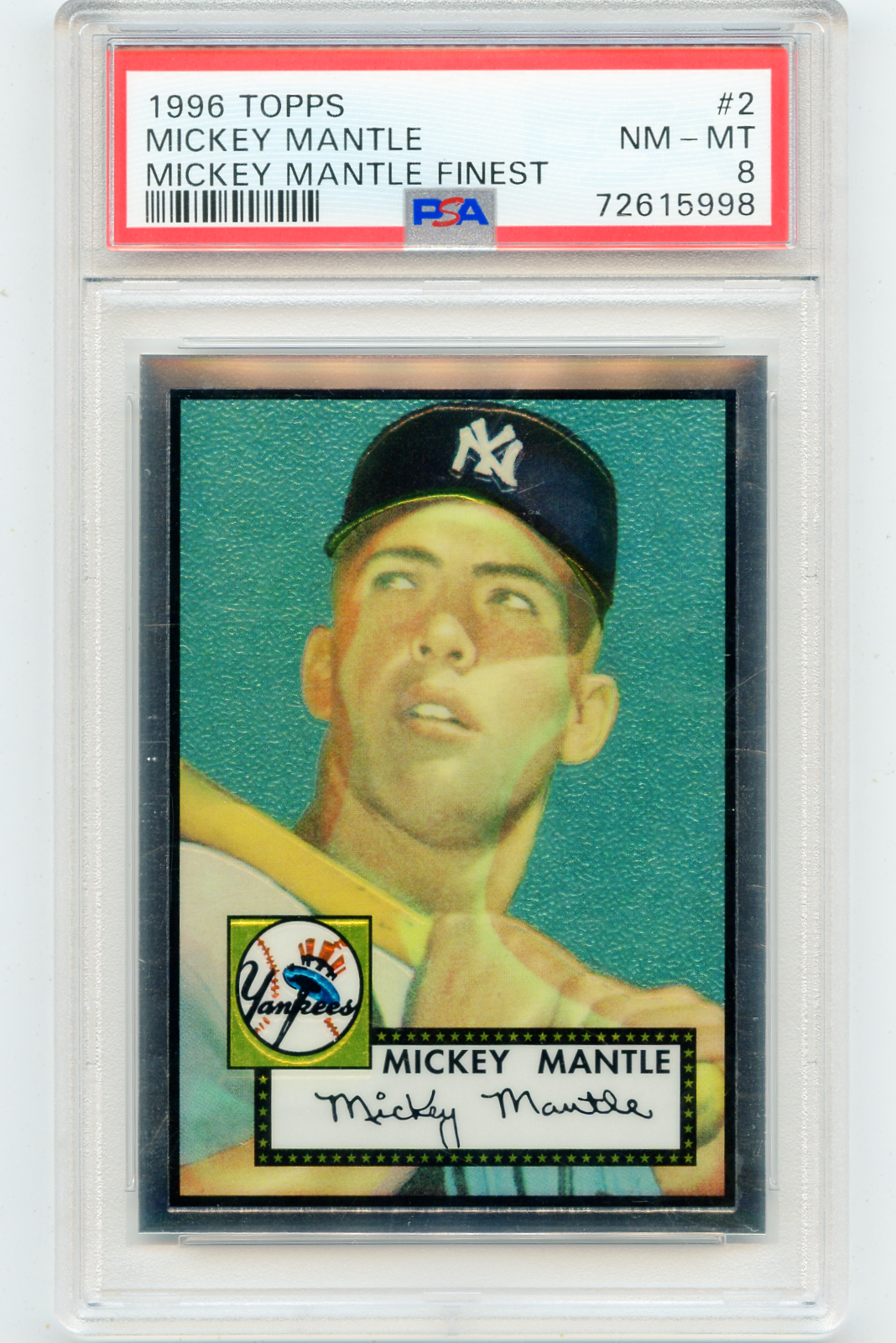 1996 Topps Stadium Club - Mickey Mantle #MM2 Mickey Mantle GAME USED BAT  CHIP