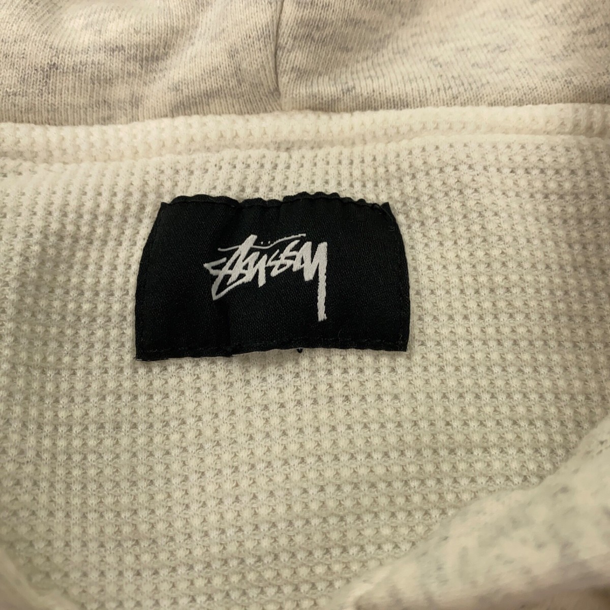 トップス Special !! 90s STUSSY thermal hoodie Stussy Thermal Stock Hoodie Ash Heather Men's - SS24 - US
