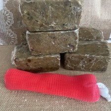 Raw African Black Soap 100 Natural Unrefined Ghana Premium 8oz FREE SOAP SAVER