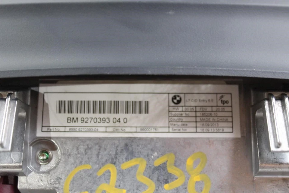 Pantalla Info-GPS-TV tablero de pantalla de 6,5" para BMW 328i 2012-2017 OEM #41540 Foto 3 de 4