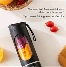 Tragbarer Smoothie-Mixer 380ml: 6 Edelstahlmesser, BPA-frei, USB, für Outdoor