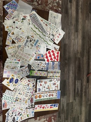 Huge Lot of over 3000 Multi Types, Sizes and kinds of Stickers Huge Bargain