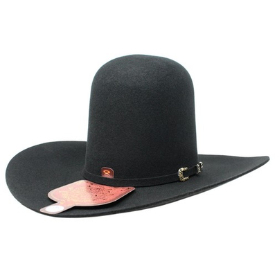 #ad Men#x27;s Original Tombstone 20X Open Crown Style Western Cowboy Felt Hat Black $179.99