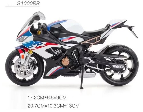 1:12 Scale BMW S1000RR Motorcycle Bike Model Diecast Toy Kids Boys Girls White - Picture 8 of 8