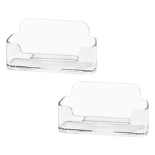 Acrylic Business Card Holder for Desk, Clear Plastic Business Cards Display H...