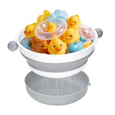 Large Plastic Bath Toy Storage Drain Basket, Bathtub Toy Storage Bin for Bath...
