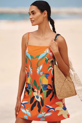 NEW ANTHROPOLOGIE CELANDINE WOMENS CLAIRE COLIN WILD TROPICS SHIFT DRESS  MEDIUM | eBay