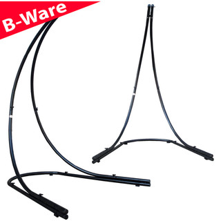 B Ware XXL Hängestuhlgestell 210cm Hängesessel Stand Ständer aus Stahl Schwarz