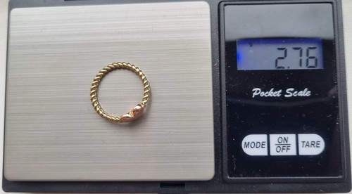 9ct Rose Yellow Gold Hallmarked Clogau Heart Ring 2.7g O 1/2 Used - Picture 13 of 13
