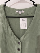 Madewell Dress Size Small, Olive Green, Casual, Summer Style Dress