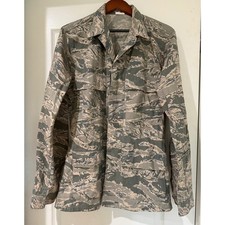 US Air Force ABU Digital Tiger Stripe Camo Utility Field Shirt Jacket 46L Mens