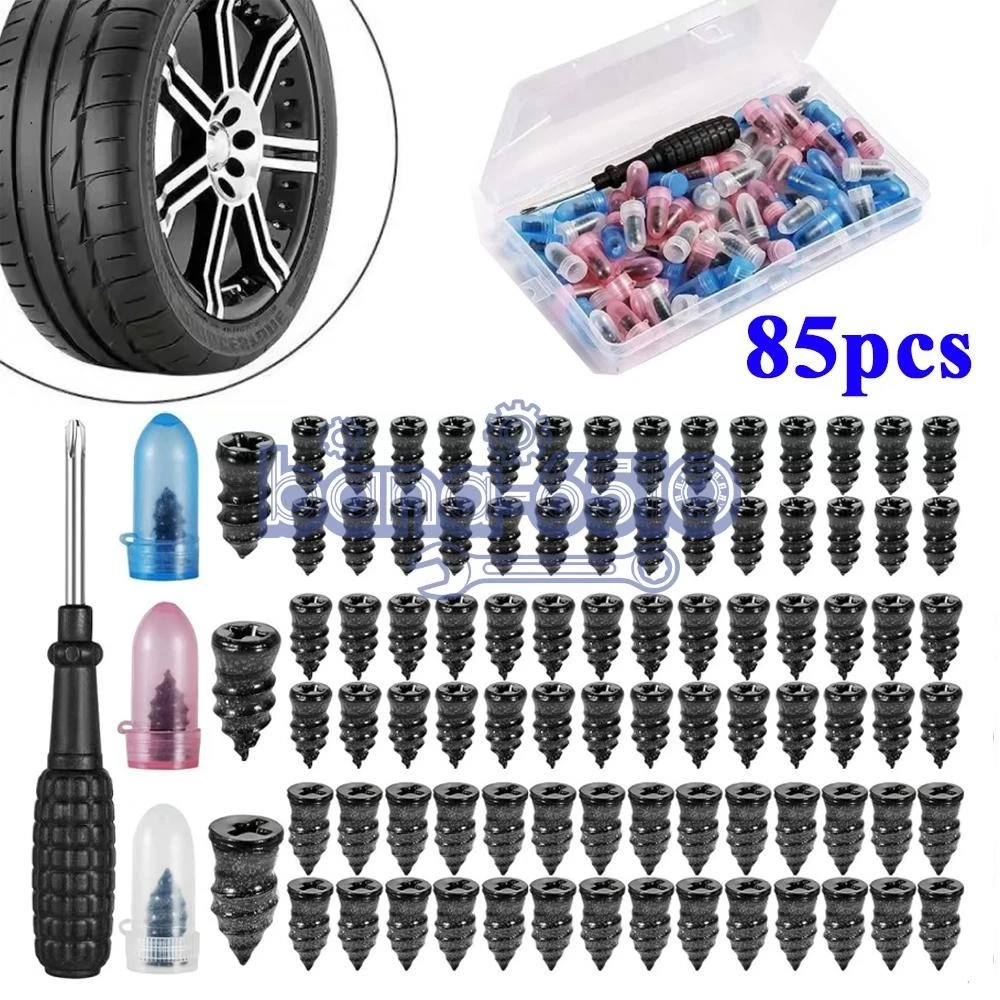 LYY-24 PCS Radial Tyre Puncture Patches Tire Repair Tool Car Motorcycle Universal Tubeless Tire Puncture Repair Mushroom Plug Patch Gum Car Motorcycl