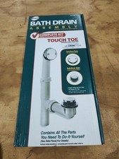 1-Pack DANCO Touch-Toe Tub and Bath Drain Kit, Chrome, 51930