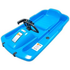 KHW Schlitten mit Lenkrad & Bremse Snow Fox Lenkschlitten Rennrodel Rodel Bob