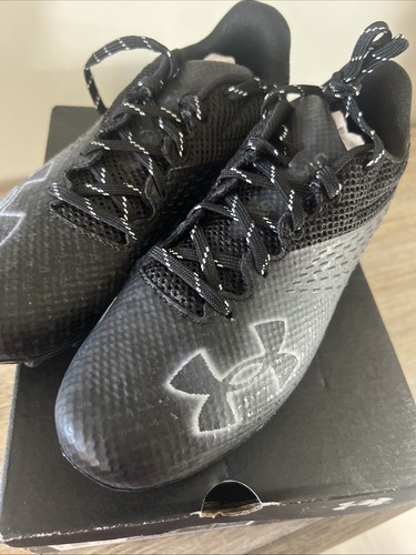 Botines de fútbol Under Armour talla 4Y Blur Select MC juveniles 3023725-100 negros nuevos - Imagen 3 de 5