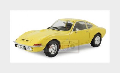 1:24 EDICOLA Opel Gt 1900 Coupe 1968 Con Vetrina With Showcase Yellow MX5ALA0043