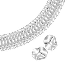 6mm 50 Pcs Silver Spacer Disc Beads