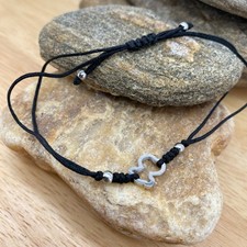 Silver Tone Teddy Bear Bracelet Adjustable