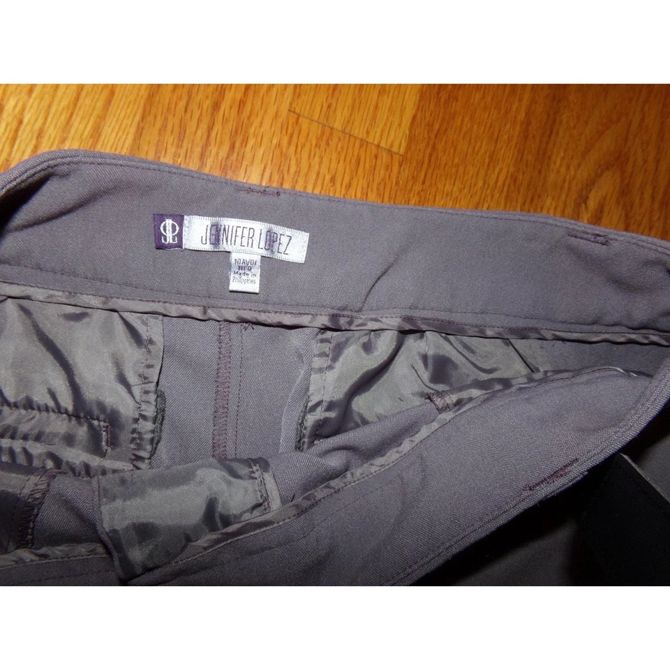 Винтажные брюки Jennifer Lopez с широкими штанинами и высокой талией с манжетами 10 б/у в отличном состоянии - Изображение 4 из 4