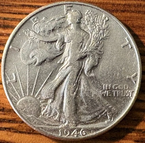 1946 P Walking Liberty Silver Half Dollar - Nice XF Quality Coin
