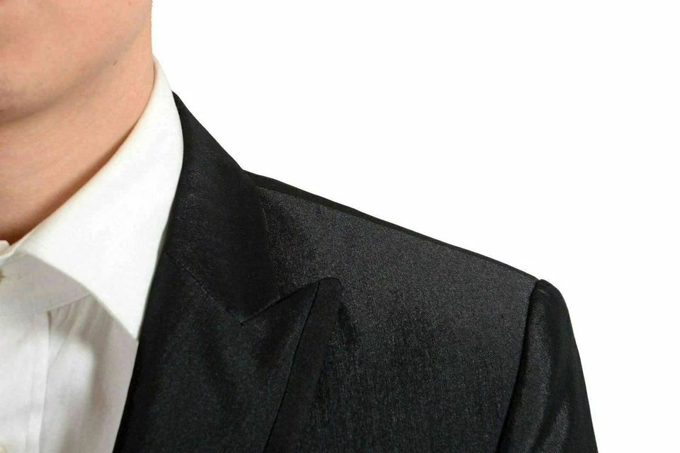 Just Cavalli Men's Charcoal Wool Two Button Blazer Sport Coat US 38 IT 48 - Image 3 of 4