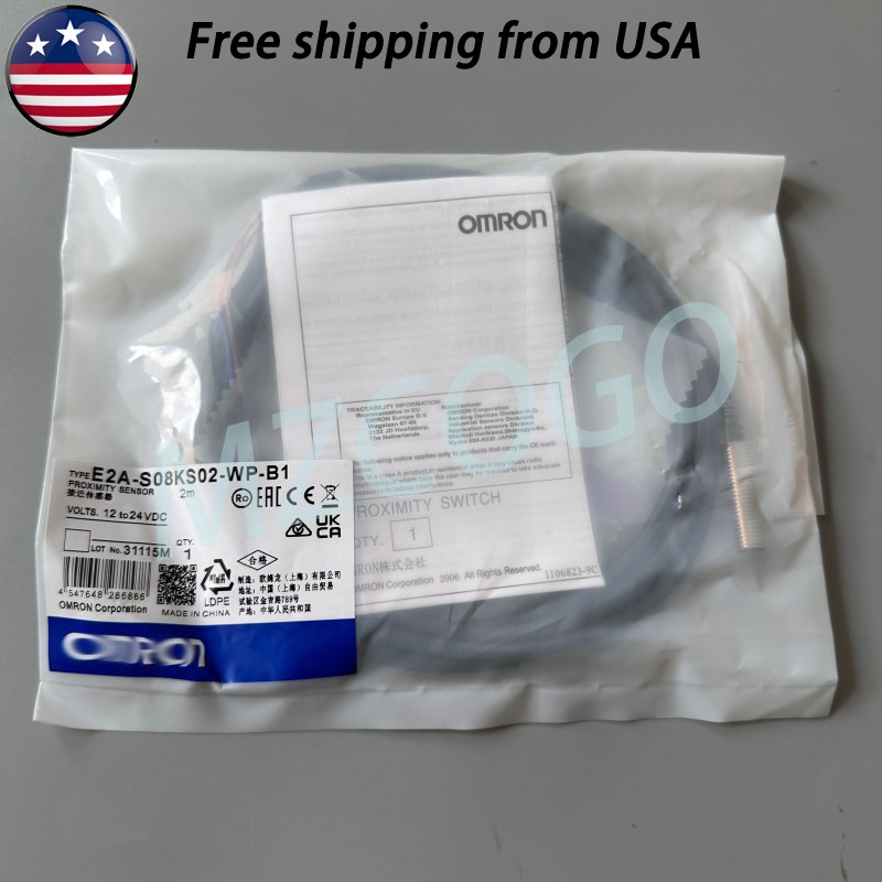 New For Omron E2A-S08KS02-WP-B1 E2AS08KS02WPB1 Proximity Switch Sensor 12-24VDC