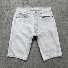 VTG Levi's 501 Cutoff Jeans Shorts Mens 33 Light Wash 80s USA Denim Button Fly