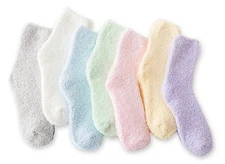 Women's Cozy Fluffy Fuzzy Socks Plush Home Slipper Socks 5678 Pairs7 Solid Color