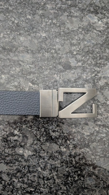 Zegna Black Reversible Leather Belt 
