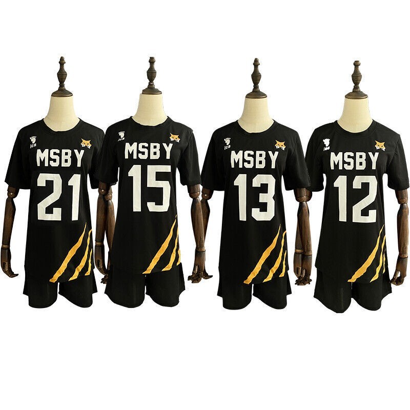MSBY バレーボールシャツ HINATA 21 Haikyuu Uniform NO.21 MSBY Black Jackal Shoyo Hinata Model S