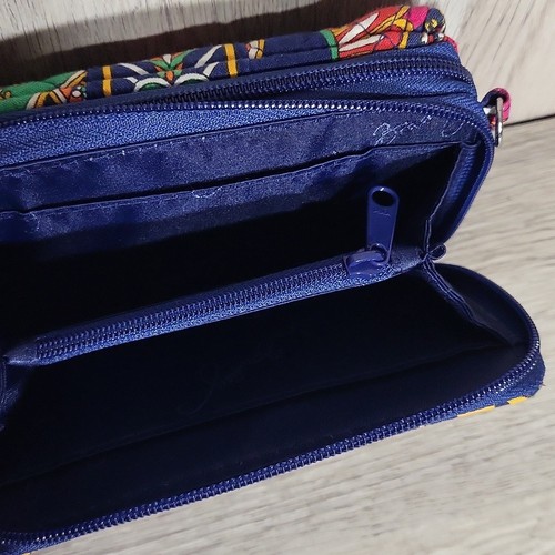 Portafoglio Vera Bradley doppio occhio veneziano paisley pochette cerniera magnetica colorato - Foto 5 di 10