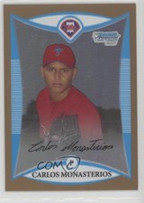 2008 Bowman Chrome Prospects Gold Refractor 34/50 Carlos Monasterios #BCP135 k5i