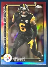 Topps 2025 Chrome Patrick Queen #260 Red White & Blue Parallel STEELERS