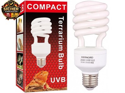 UV Lampe Reptilien Wärmelampe - 26W 10.0 UVA UVB Lampe Terrarium Light Bulb UV