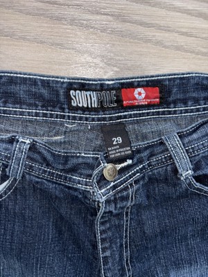 Vintage Southpole Red Tab Shorts Mens Sz 29 Blue Denim Jorts Baggy