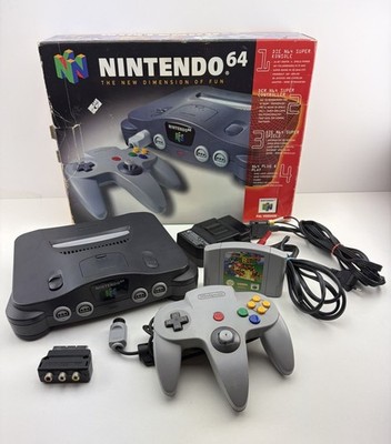 Original Nintendo 64 Konsole mit OVP + Super Mario 64 Geprüft Guter Zustand  